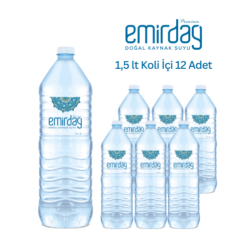 Emirdağ 1,5 lt Pet Su 12'li-min